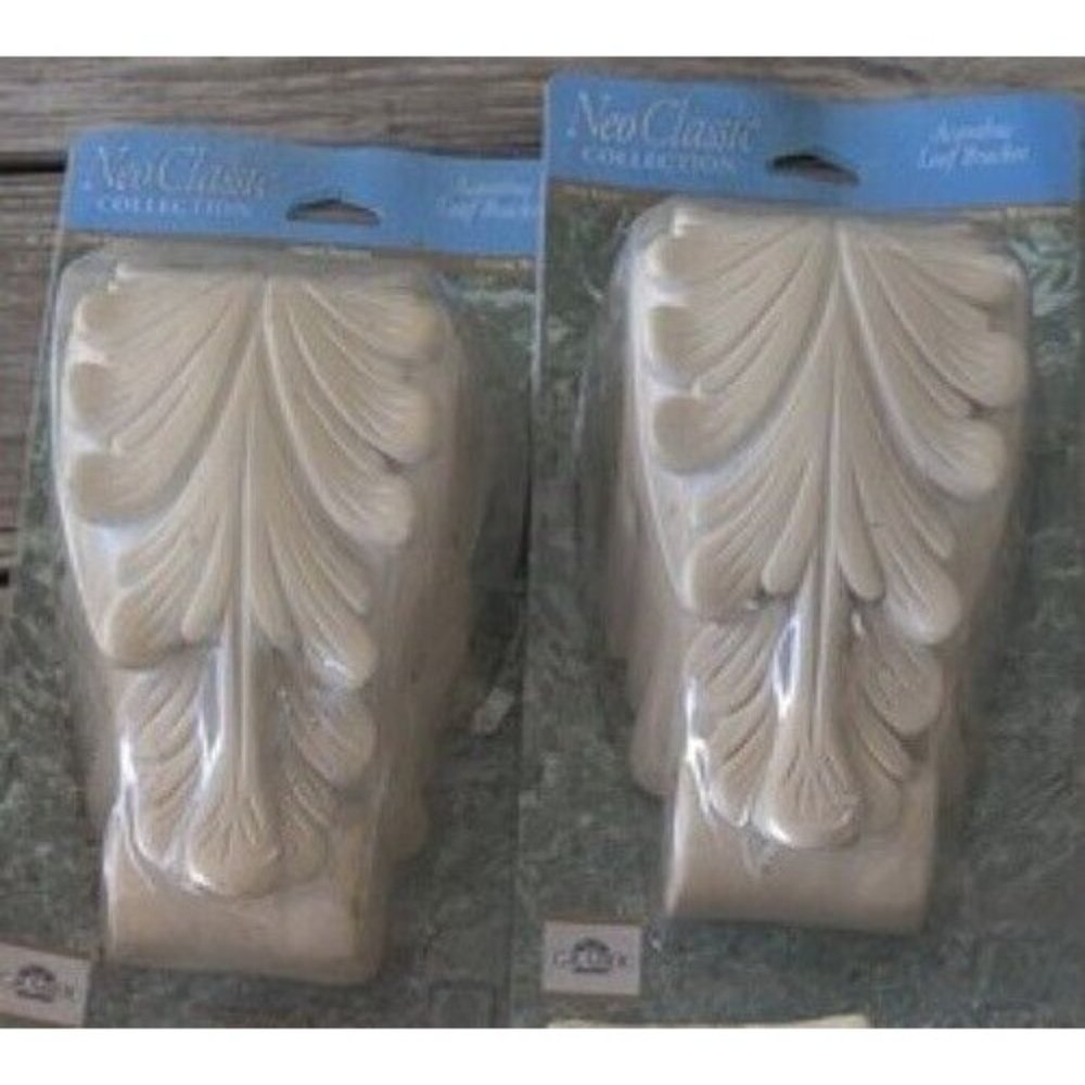Neoclassic Simple Scroll Brackets Brand New Wrapped Set of Two (2)